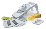 Norpro Deluxe Mandoline Slicer, Grater, Shredder, Julienne Juicer W/ Safety. Fixed Price $32.99.