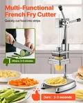 Commercial French Fry Cutter, Stainless Steel Vegetable Fruit Chopper With 3. Fixed Price $93.30.