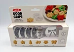 Oxo Good Grips Christmas Cookie Press 6 Disk Set Santa Snowflake Star New In Box. Fixed Price $11.99.