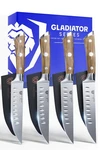 Steak Knives 5 Straight Blade Set Of 4 Olive Wood Handle Dalstrong Serrated. Fixed Price $209.99.