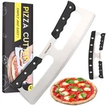 Sharp Pizza Cutter Stainless Steel Rocker Blade Knife Plastic Handle & Cover 14". Fixed Price $14.71.