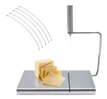 Stainless Steel Cheese Slicer Board With 5 Replacement Wires Kitchen Cutter Tool. Fixed Price $14.99.