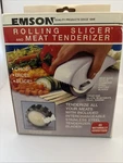 New Vintage Emson Rolling Slicer And Meat Tenderizer With Attachment Blades. Fixed Price $19.99.