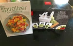 Williams Sonoma Paderno Vegetable Spiralizer (4 Blade) + Cookbook -- Nib. Fixed Price $45.99.