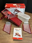 Kitchenaid Mandoline Adjustable Slicer Set Julienne Blades Red Complete W/box. Fixed Price $34.99.
