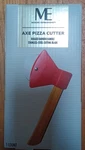Axe Pizza Cutter Rugged Bamboo Handle Stainless Steel Cutting Blade Nib. Fixed Price $21.99.