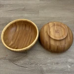 Totally Bamboo California 6 Inch Snack/ Salad Bowl Set Of 2 Striped Wooden. Fixed Price $22.98.