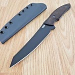 Brous Blades Mac Daddy Fixed Knife 5.25" D2 Tool Steel Black G10 Handle. Fixed Price $176.09.