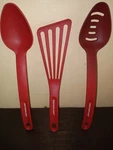Rachael Ray Kitchen Tools Nylon Cooking Utensils Spatula Fish Turner Spoons Red. Fixed Price $12.95.