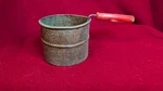 Vintage Metal Sifter With Red Wood Handle (kitchenware). Fixed Price $9.99.