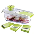 Brentwood Mandollin Slicer 5 Cup Storage Container & 4 Interchangeable Stainl. Fixed Price $51.41.