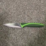 Zyliss Stainless Steel Inox Paring Knife 3.25 Blade Green Easy Grip. Fixed Price $8.96.