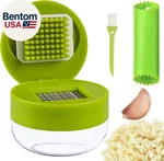 Garlic Press Stainless Steel, Mincer Tool With Storage Container,. Fixed Price $16.00.
