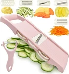Nacolus Mandoline Slicer For Kitchen Vegetable Cutter 5 Large, Pink. Fixed Price $23.07.