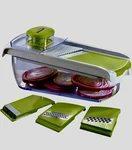 New Mandolin Food Slicer Set Cup Storage & Blades Brentwood KA-5040G Nib. Fixed Price $18.00.