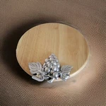 12 Round Winsome Beechwood & Pewter Cheese Board Vintage Style. Fixed Price $29.99.