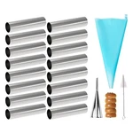 Joyeee 19 Pcs Cannoli Tubes Kits, Stainless Steel Molds, 4.7 In.... Fixed Price $28.40.