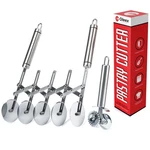 Oleex 'all-dough Pastry Cutter Set. 5 Wheel And Dual Fluted Rav.... Fixed Price $29.59.