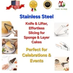 Stainless Steel Cake Slicer Lifter Knife Cutter Dessert Pie Server Kitchen Tool. Fixed Price $12.95.