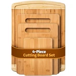 Bamboo Cutting Set - Wood For Kitchen, Chopping With Juice Groov.... Fixed Price $38.31.