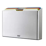 Joseph Folio Plastic Kitchen Cutting Board Set With Storage Case 60185. Fixed Price $55.00.