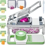 8-BLADE ALL-IN-1 Vegetable Chopper & Slicer Stainless Steel Food Prep Tool. Fixed Price $108.99.