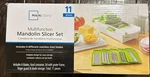 Mainstays Multi-function Mandolin Slicer Set 11 Pieces Stainless Steel Blades. Fixed Price $22.00.