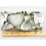 Barbie Cookie Cutters Dresses Up Metal Set Of 4. Fixed Price $13.87.