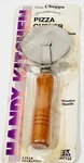 Handy Kitchen Pizza Cutter - Stainless Steel Blade Wood Handle Size 2.5". Fixed Price $6.00.