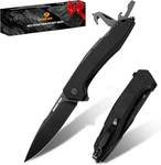 Mossy Oak Folding Pocket Knife 3.5" D2 Steel Blade Glass Breaker Rope Cutter Us. Fixed Price $26.99.