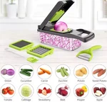 Multifunctional Vegetable Chopper 8 Interchangeable Blades 12.5IN Food Slicer Di. Fixed Price $12.48.