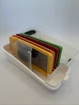 Oxo Stainless Steel Grater And Slicer Set Complete. Fixed Price $20.00.