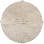 Faith-based 11" Round Mango Wood Cheese/charcuterie Board *tiny Flaw Print. Fixed Price $36.95.