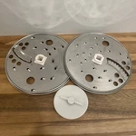 Hamilton Beach Change Bowl 70850 Discs Fine/med Slice Shred Waffle W/ Lock Nut. Fixed Price $24.99.