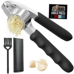 Gorilla Grip Garlic Press And Peel Set, Heavy Duty Mincer 3 Piece Black. Fixed Price $41.34.