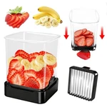 Gengcang Fruit Slicer Cup For Strawberry, Banana, 3.6*3.6*4.5, Black. Fixed Price $15.87.