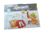 Farberware Fruit/vegetable Slicer Spiraletti Three Cutting Blades. Fixed Price $25.00.