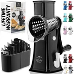 Zulay Kitchen Rotary Cheese Grater 5 Shredder - Blades, Black. Fixed Price $50.64.