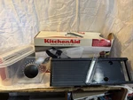 Kitchen Aid -4 Piece- Black Mandoline Slicer Set With 3 Blades Used Box Case. Fixed Price $29.99.