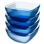 Elle Decor Ribbed Acrylic 13.52-OUNCE Serving Bowls, Set Of 4 Indigo Blue. Fixed Price $24.99.
