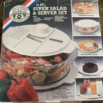 Vtg Doozy The Kitchen Super Salad Server Set Grating Shred Cake Storage Tray. Fixed Price $24.99.