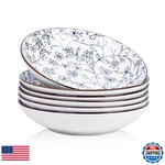 Swuut Ceramic 40OZ Pasta Bowls Set Of 69 Inch Blue And White Large Salad. Fixed Price $89.12.