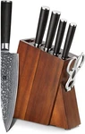 Xinzuo 7PCS Kitchen Knives Set Damascus Steel Pakkawood Knife Holder Household. Fixed Price $149.91.