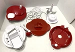 Genius 9 Piece Salad Mixer - Chopper Slicer Whip And More, Parts. Fixed Price $7.99.