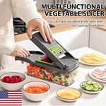 Vegetable Cutter & Chopper Multifunctional Kitchen Slicer Dicer Onion Fruit. Fixed Price $19.38.