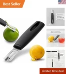 Black Handle Stainless Steel Channel Knife, Chef-grade Citrus Garnish Tool, Z.... Fixed Price $25.76.