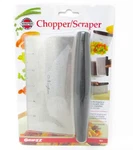 Stainless Steel Chopper / Scraper Measuring Guide Black Non-slip Handle, Norpro. Fixed Price $12.95.