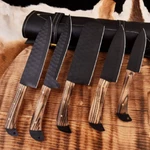 Hand Forged Carbon Steel Chef Knife Set Kitchen Knives Cutlery With Sheat. Fixed Price $180.00.