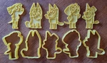 Bluey Cookie Cutters Set 10PC Bingo Family Baking Molds Kids Party Fondant Stamp. Fixed Price $14.00.