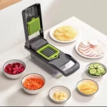 Multifunctional Vegetable Chopper 8 Interchangeable Blades, 12.5 Food Slicer. Fixed Price $13.99.